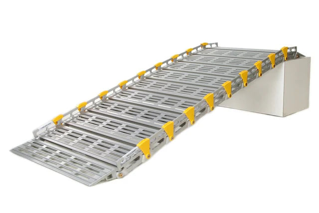 Standa Ramp Roll-A-Ramp | Standard Aluminum Wheelchair Ramp with Approach Plates ...