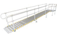 Roll A Ramp Modular Ramp With Loop End Handrail On Two Sides And Platform View