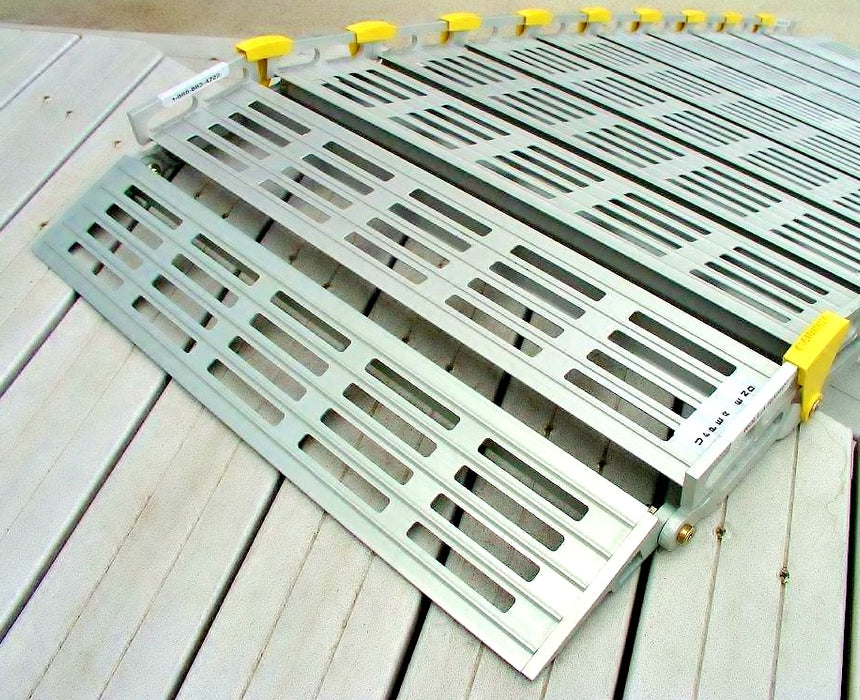 Standard Bed Ramp Roll-A-Ramp | Standard Aluminum Wheelchair Ramp with Approach Plates ...