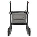 Rollz Air Carbon Rollator In Coal Black Showing A Rear Back Profile View.