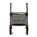 Rollz Air Carbon Rollator In Coal Black Showing A Straight Front Profile View With The Brand Logo.
