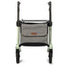 Rollz Air Carbon Rollator In Mint Green Showing A Straight Front Profile View With The Brand Logo.