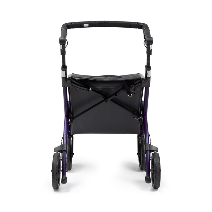 Rollz Flex Lightweight Rollator Walker With Seat With Shopping Bag Rear View