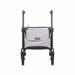 Rollz Flow Aluminum Walker In Granite Black Showing A Straight Front View.