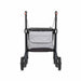 Rollz Flow Aluminum Walker In Granite Black Showing A Straight Rear View.