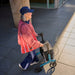 Rollz Flow Aluminum Walker In Granite Black Top Down View Of A User Walking Behind The Device.