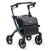 Rollz Jungle Green Flex Lightweight Rollator Walker With Seat With Shopping Bag View