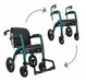 Rollz Jungle Green Motion Performance 2 in 1 All Terrain Rollator Walker And Wheelchair View