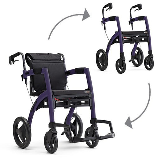 Rollz Motion 2.1 Rollator Walker And Transport Wheelchair Convertible View