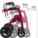 Rollz Motion Performance 2 in 1 All Terrain Rollator Walker And Wheelchair Height Size View