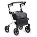 Rollz Pebble White Flex Lightweight Rollator Walker With Seat With Shopping Bag View