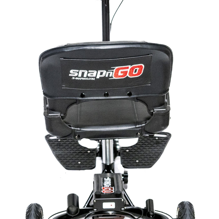 SNAPnGO Mobility Scooter Sport Edition Rear View Of Rider Seat With Logo