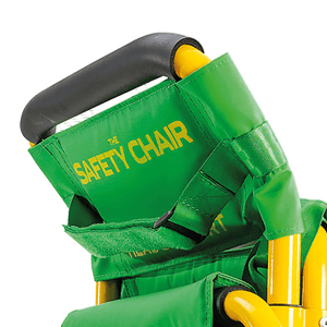 Green Safety Chair EV 7000 Bariatric Non Bariatric Emergency Evacuation Chair Adjustable Self Braking Tracks Head Restraint Image
