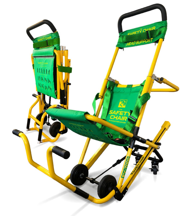 Green Safety Chair EV 7000 Bariatric Non Bariatric Emergency Evacuation Chair  Adjustable Self Braking Tracks  Main Image