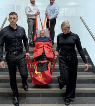 Safety Chair Ulti-Mat Emergency Evacuation Mattress Featuring Patient Restraint Straps, Pull Handles, And Compact Storage Design For Emergency Transport Actual Image