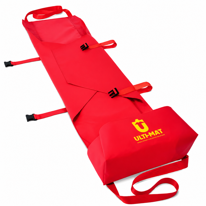 Safety Chair Ulti-Mat Standard Safety Mat Emergency Evacuation Mattress For Safe Patient Transport And Emergency Rescue With Adjustable Straps And Secure Wraparound Protection Front Image