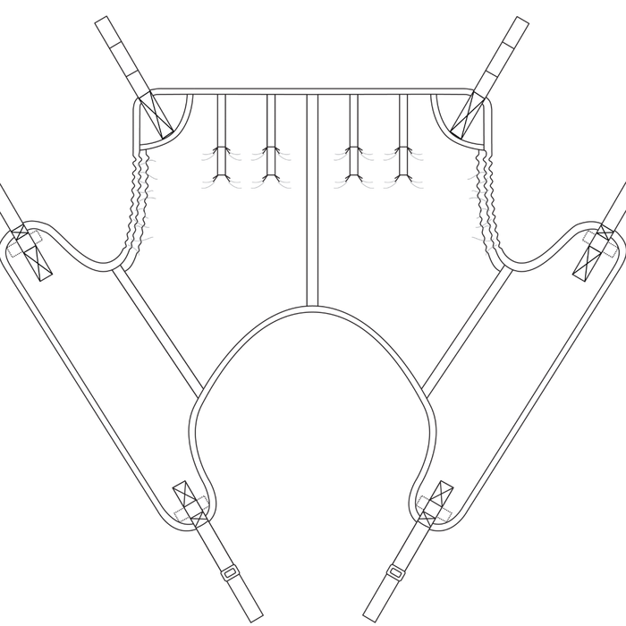 Savaria Deluxe Bariatric Sling Full Body Patient Lift Support with Heavy-Duty Polyester Shape