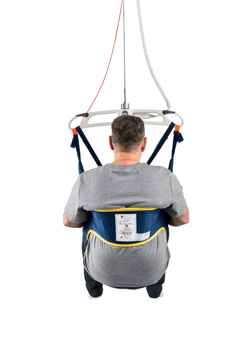 Savaria Dual Access Sling Toileting Sling for Ceiling Lift With Commode Access, Padded Support, and Lower Garment Accessibility In Back View