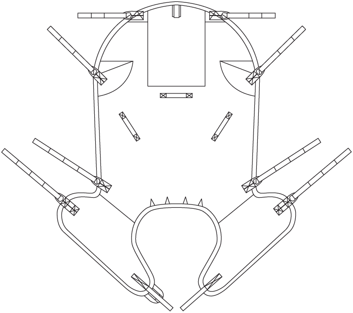 Savaria In-Situ Deluxe Leg And Head Support Full-Body Transfer Sling Shape With Divided Leg Support 