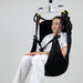Savaria In-Situ Recline Sling With Head Support For Amputee Transfers With Pommel Strap In Diagonal View