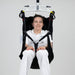 Savaria In-Situ Recline Sling With Head Support For Amputee Transfers With Pommel Strap In Front View