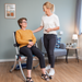Savaria Raizer II Mobile Patient Lift Chair For Safe Fall Recovery And Caregiver Assistance With Patient And Caregiver