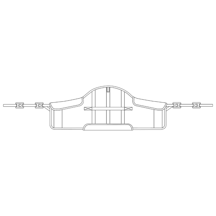 Savaria Stand Assist Sling Shape With Clips For Safe Mobility And Patient Support Padded Sit-to-Stand Transfer Sling In Side View