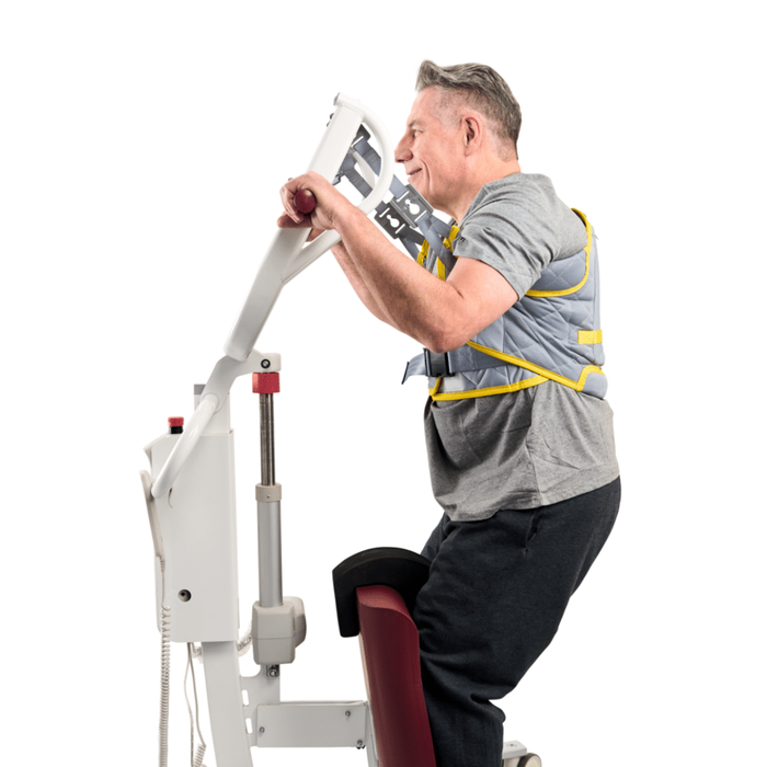 Savaria Stand Assist Sling With Clips For Safe Mobility And Patient Support Padded Sit-to-Stand Transfer Sling In Side View