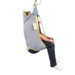 Savaria Universal High Back Sling For Patient Transfers With Full Body And Head Support With Divided Leg Design, Removable Stays, and Padded Polyester Construction In Side View