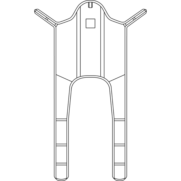 Savaria Universal High Back Sling Shape For Patient Transfers With Full Body And Head Support With Divided Leg Design, Removable Stays, and Padded Polyester Construction