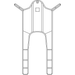 Savaria Universal High Back Sling Shape For Patient Transfers With Full Body And Head Support With Divided Leg Design, Removable Stays, and Padded Polyester Construction