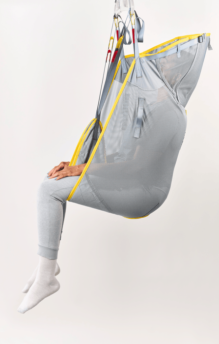 Savaria Universal Sling With Arched Head Support Full-Body Patient Lift Sling Featuring Adjustable Padded Head Support In Side View