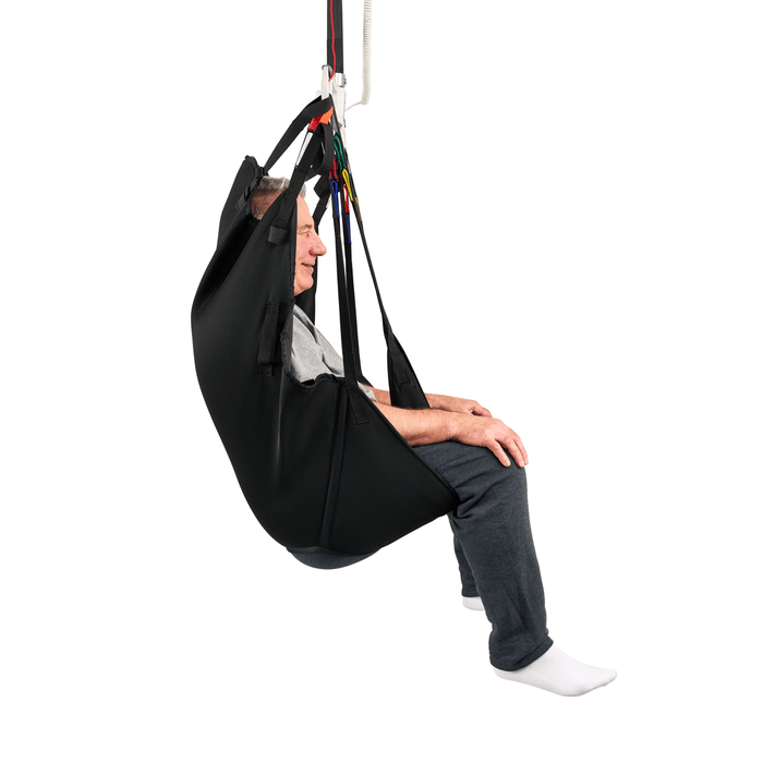Savaria Universal Sling With Head Support For Bed, Wheelchair, Commode And Bath Transfers Using A Spacer Material