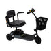 Black Shoprider Echo+ (SLN73N) Portable 3 Wheel Mobility Scooter with Lightweight Frame Swivel Seat