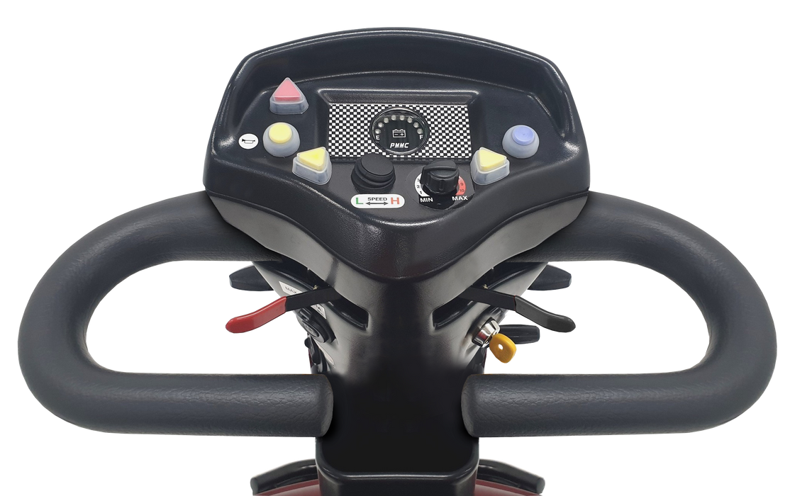 Dash Shoprider Expedition XL4 TE9 Grey 4-Wheel Mobility Scooter 350lb Capacity, Deluxe Captain’s Seat, Pneumatic Wheels, USB Charging and All-Terrain Comfort