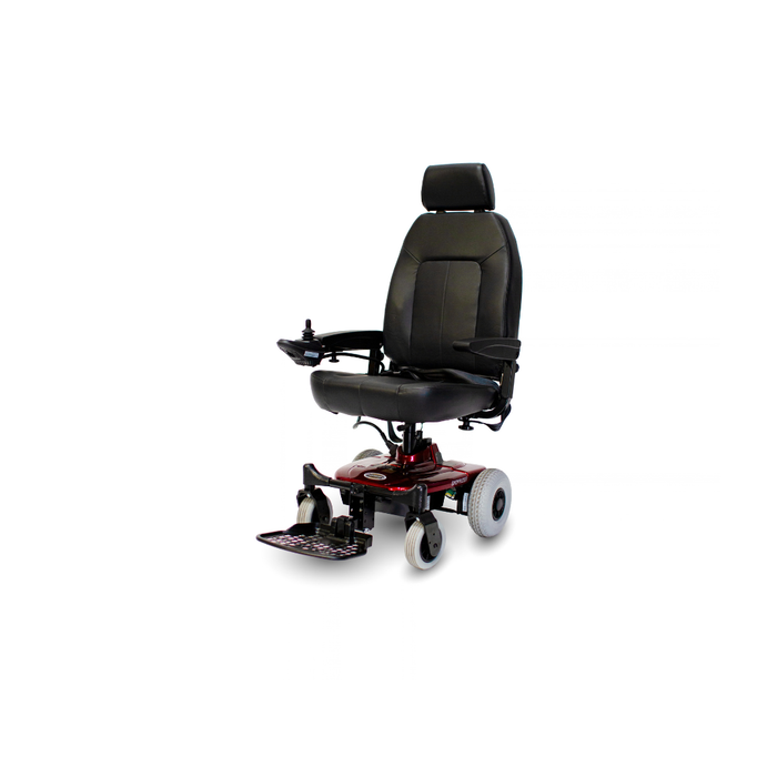 Shoprider Jimmie Lightweight Portable Power Chair Quick-Disconnect, Adjustable Seat and Armrests In Diagonal View