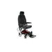 Shoprider Black Jimmie Lightweight Portable Power Chair Quick-Disconnect, Adjustable Seat and Armrests In Diagonal View