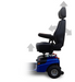 Chair Feature Shoprider Explorer 888SLN Blue 4 Wheel Mobility Scooter 300lb Capacity, Deluxe Seat and All Terrain 10" Wheels