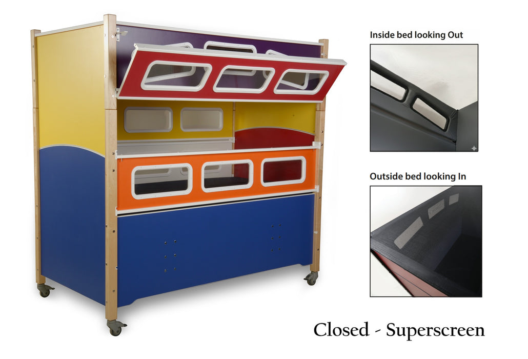 SleepSafe Extension Beds Dual View Closed Superscreen View