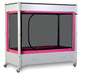 SleepSafe InSIGHT Beds Pink With White Legs Closed View