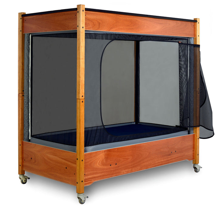 SleepSafe InSIGHT Beds in Mahogany Open View