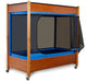 SleepSafe InSIGHT Beds in Mahogany Blue Pads Open View