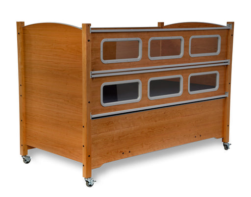 SleepSafer Bed Tall Bed In Cherry Wood Color Finish View