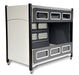 SleepSafer Extension Bed White With Gray Padding With Both Safety Rails Open View