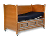 SleepSafer Tall Bed Safety Rails Down In Cherry Wood Color Finish Articulation View
