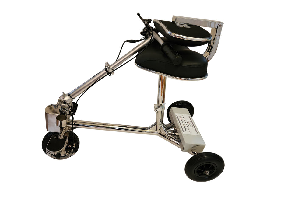 SmartScoot S2400 Premium Lightweight Foldable Mobility Scooter In A Folded Position Side Profile