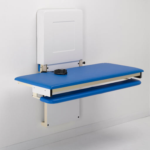 Smirthwaite Easi-Lift Electrically Operated, Wall-Mounted Changing Bench for Space-Saving Care Environments Color Blue