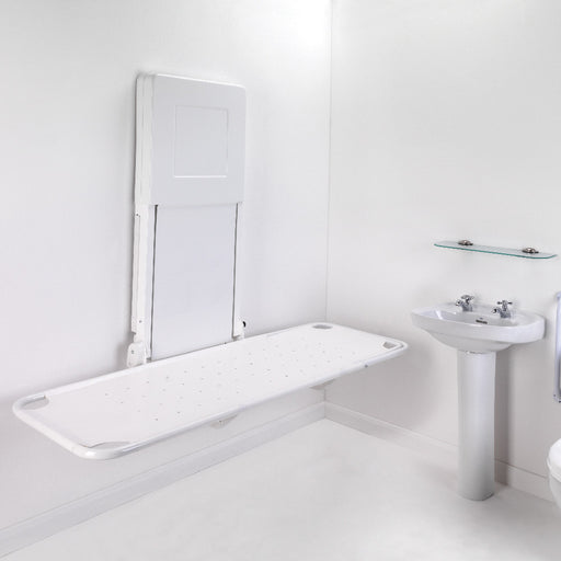 Smirthwaite Easi-Lift Shower Stretcher and Changing Bench with Electronic Height Adjustment in White