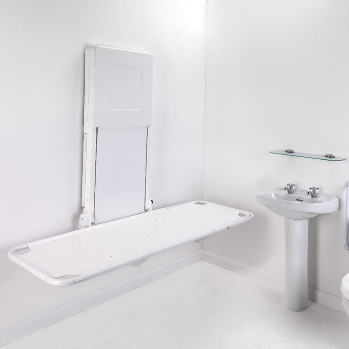 Smirthwaite Easi-Lift Shower Stretcher and Changing Bench with Electronic Height Adjustment in White