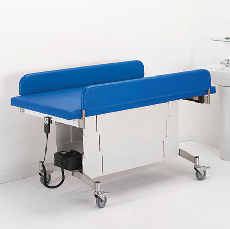 Smirthwaite Mobi Changer Mobile Height-Adjustable Changing Table for Safe Patient Transfers in Color Blue 